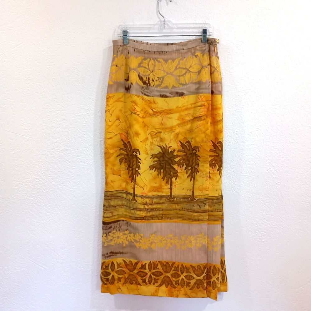 Bianca Nygard Tropical Print Faux Wrap Skirt